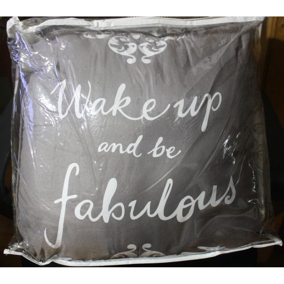 4 Piece Quilt Set Inspire Adonna Queen Sz "Wake Up And Be Fabulous" Pillow NIP - Picture 3 of 5